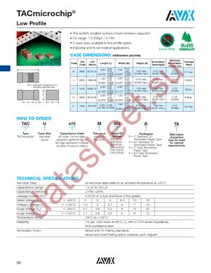 TACU335M006X datasheet  